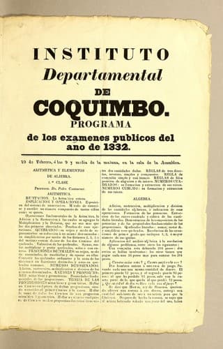 Portada de Programa de los examenes publicos del año de 1832