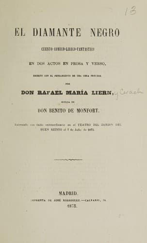 Portada de El diamante negro