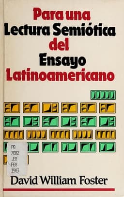 Portada de Para una lectura semiótica del ensayo latinoamericano