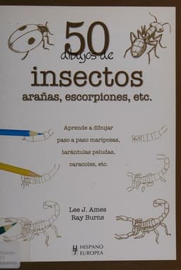 Portada de 50 dibujos de insectos, arañas, escorpiones, etc