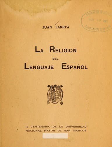 Portada de La religion del lenguaje Español