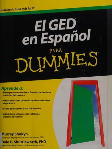 Portada de El GED en español para dummies