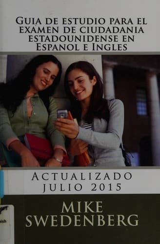 Portada de Guia de estudio para el examen de ciudadania estadounidense en Español e Inglés