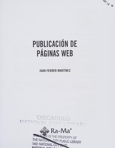 Portada de Publicación de páginas web