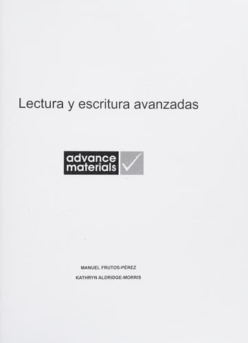 Portada de Lectura y Escritura Avanzadas
