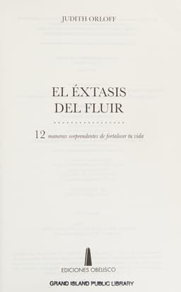 Portada de El éxtasis del fluir