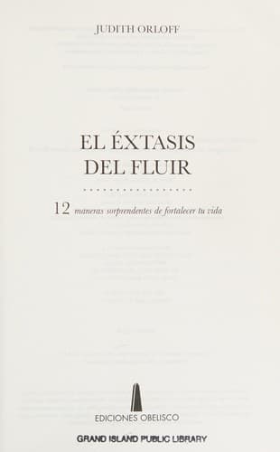 Portada de El éxtasis del fluir