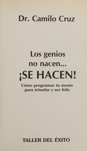 Portada de Los genios no nacen--¡se hacen!