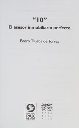 Portada de "10" El asesor inmobiliario perfecto