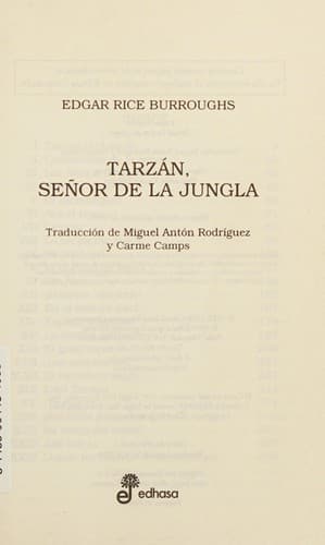 Portada de Tarzán, señor de la jungla