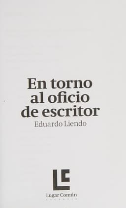 Portada de En torno al oficio de escritor
