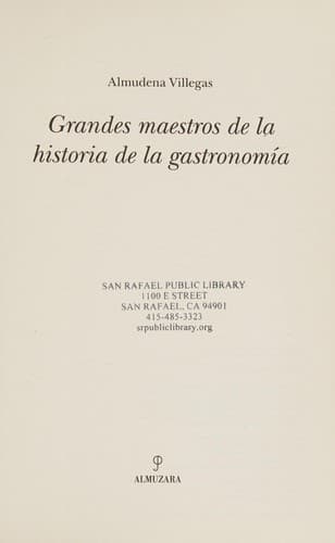 Portada de Grandes maestros de la historia de la gastronomía