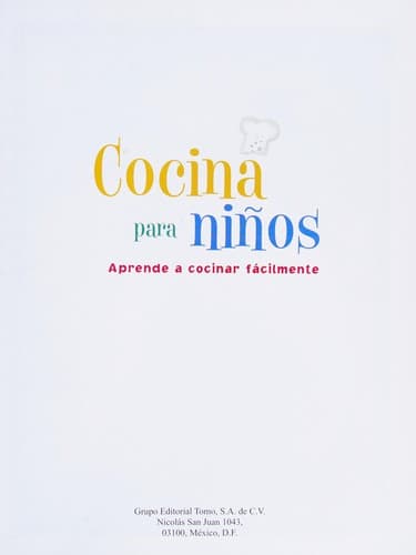 Portada de Cocina para niños