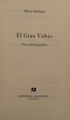 Portada de El gran vidrio