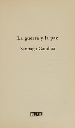 Portada de La guerra y la paz