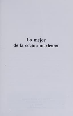 Portada de Lo mejor de la cocina mexicana
