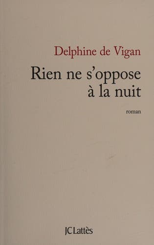 Portada de Rien ne s'oppose à la nuit
