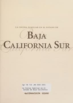 Portada de Cocina Familiar En El Estado De Baja California Sur (Cocina Familiar)