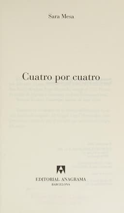Portada de Cuatro por cuatro