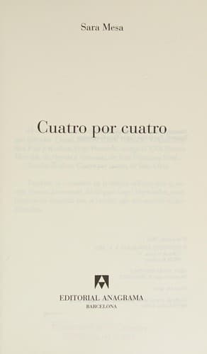 Portada de Cuatro por cuatro