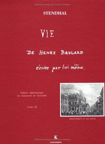 Portada de La Vida de Henry Brulard