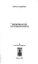 Portada de Memorias de un chiapaneco