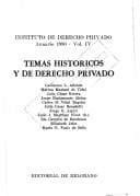 Portada de Temas históricos y de derecho privado