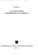 Portada de La Autonomía universitaria en México