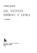 Portada de Gil Vicente, espíritu y letra