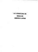 Portada de La Literatura de ideas en América Latina