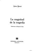 Portada de La magnitud de la tragèdia