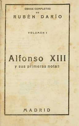 Portada de Alfonso XIII y sus primeras notas