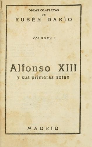Portada de Alfonso XIII y sus primeras notas