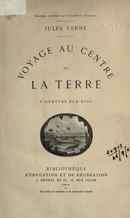 Portada de Voyage au Centre de la Terre