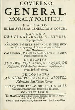 Portada de Govierno general, moral, y politico