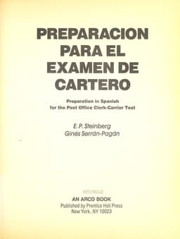 Portada de Preparación para el examen de cartero