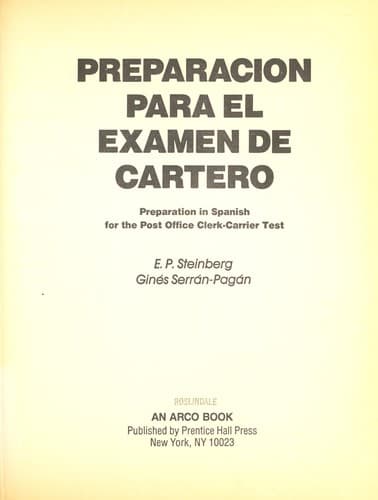 Portada de Preparación para el examen de cartero