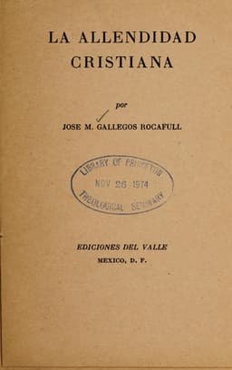 Portada de La allendidad cristiana