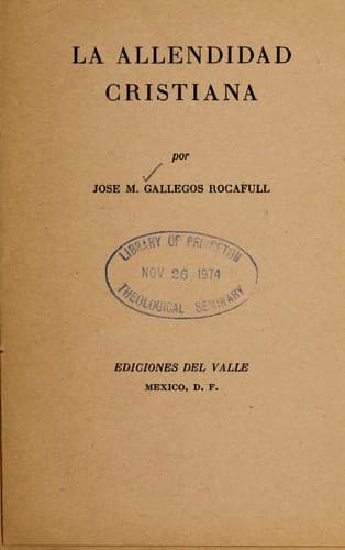 Portada de La allendidad cristiana