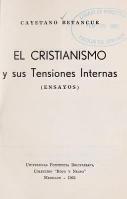 Portada de El cristianismo y sus tensiones internas