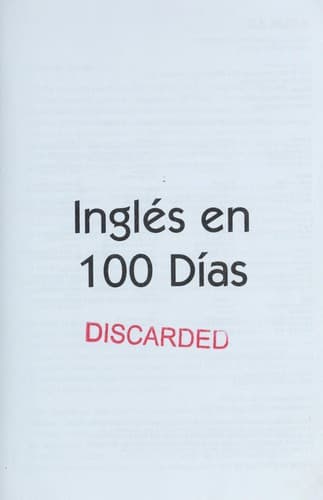Portada de Ingle s en 100 di as