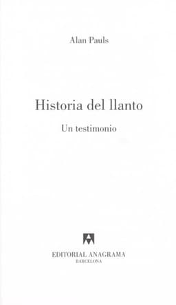 Portada de Historia del llanto