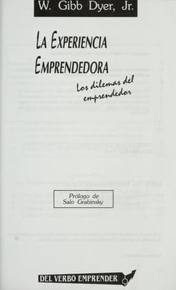 Portada de La experiencia empremdedora
