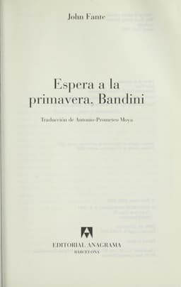 Portada de Espera a la primavera, Bandini