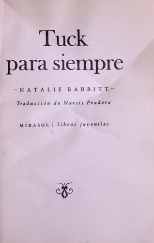 Portada de Tuck para siempre