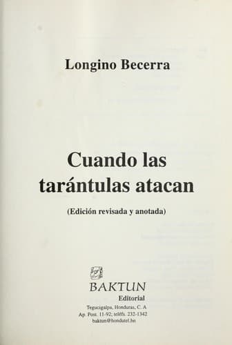 Portada de Cuando las tara ntulas atacan