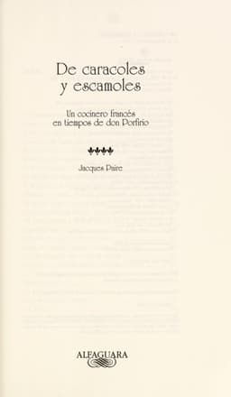 Portada de De caracoles y escamoles