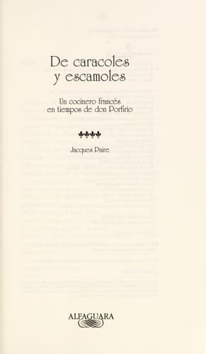 Portada de De caracoles y escamoles
