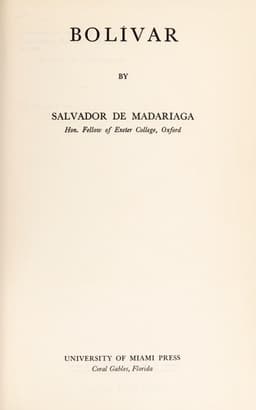 Portada de Bolívar
