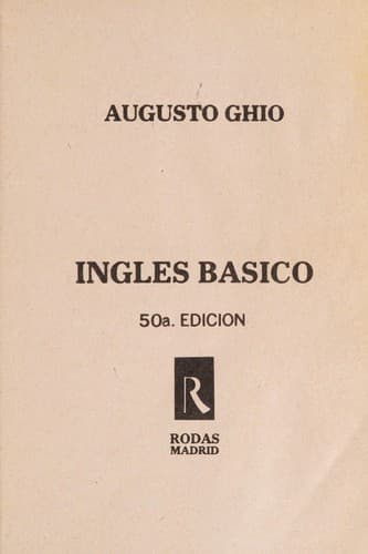Portada de Inglés básico